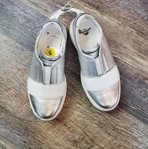 Dr. Martens Lylah Metallic Slip On Sneaker Shoes Women Leather Size 5